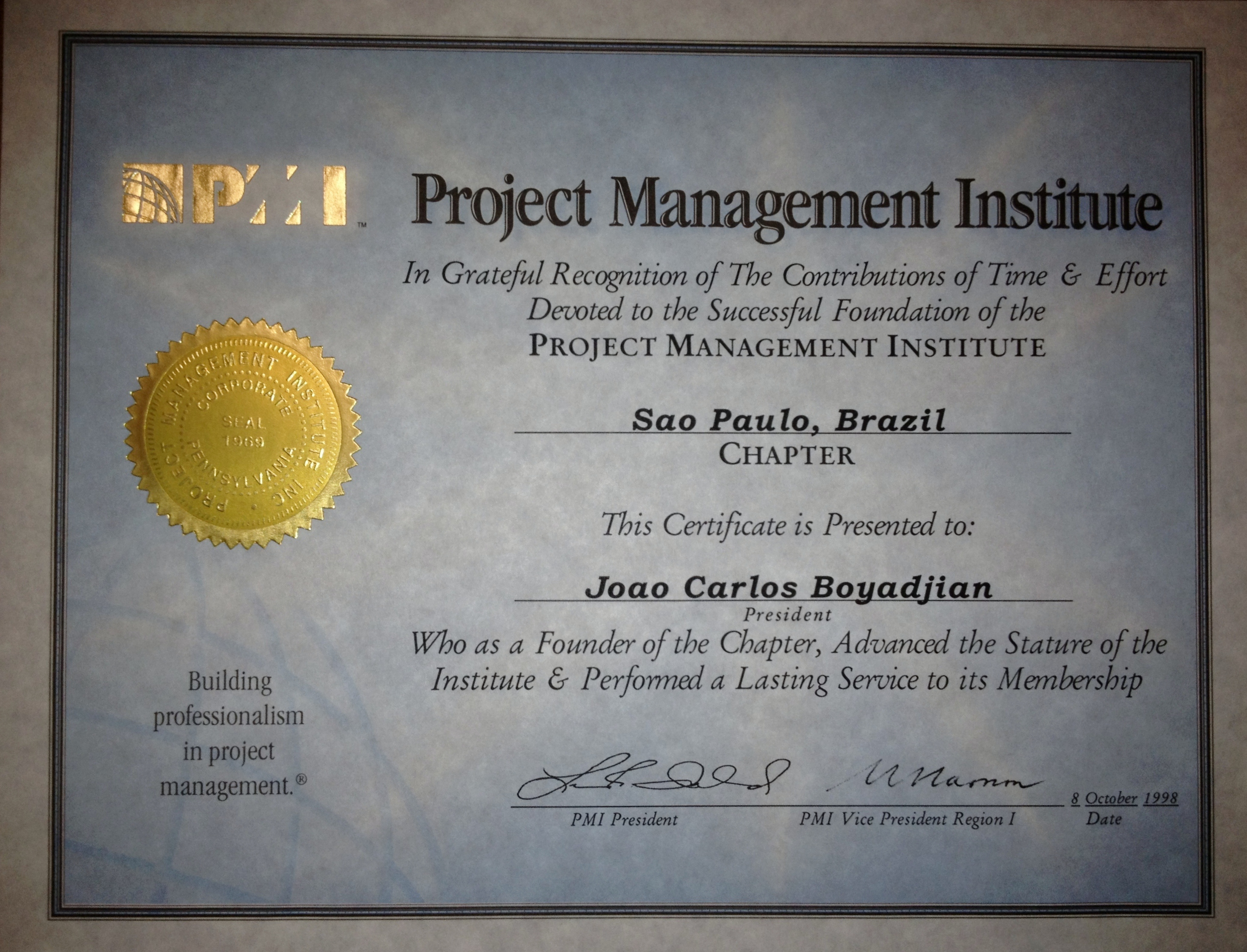 Certificado PMI