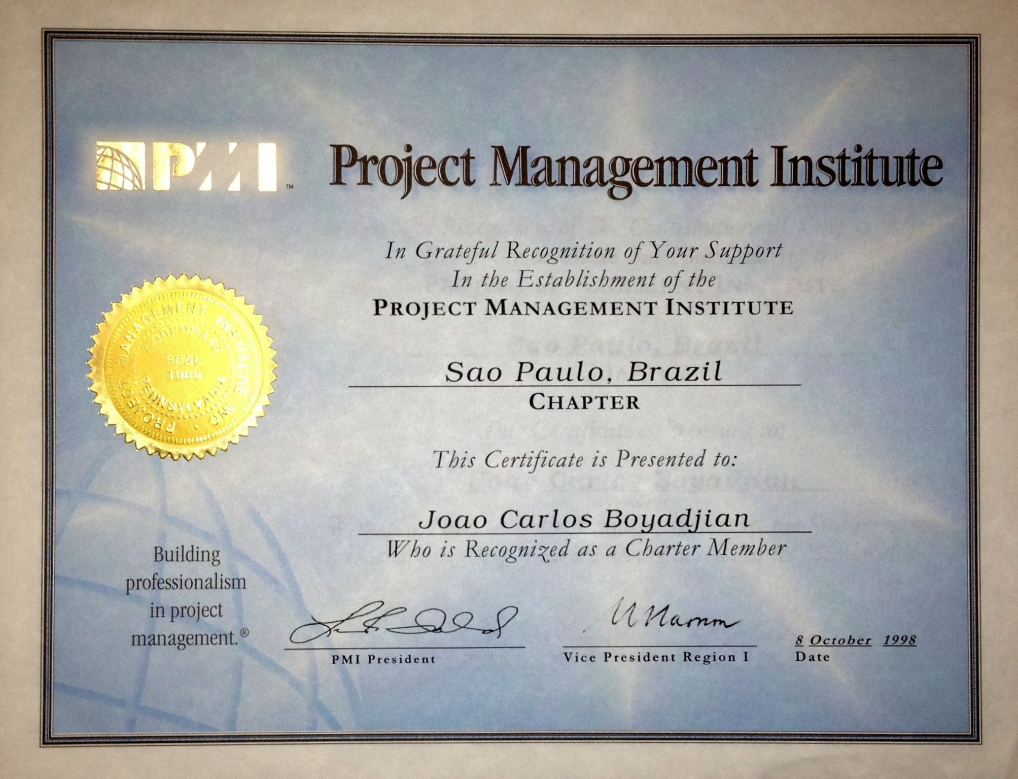 Certificado PMI